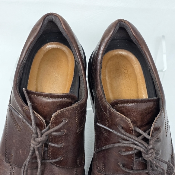 Ecco Helsinki 2 Mens Sz 9-9.5 43 Derby Shoes Brown Leather Low Top Lace Up Dress main image 6